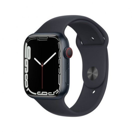 Apple Watch Series 7 GPS Cellular 45mm Aluminio Negro Con Correa Deportiva Negra